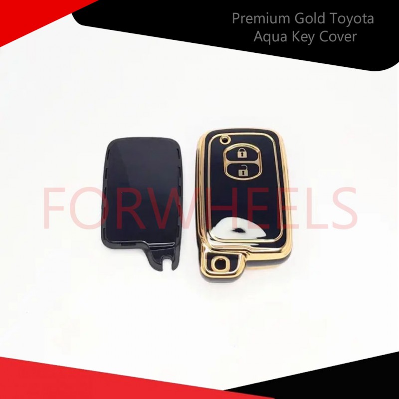 Premium Gold Toyota Aqua Key Cover