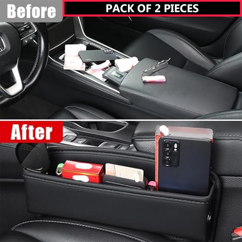Premium Car Seat Gap Organizer Maximize Space and Keep Essentials Handy Pack Of 2