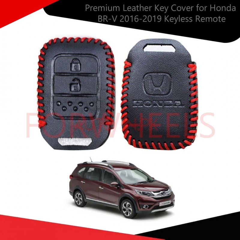 Premium Leather Key Cover for Honda BR-V 2016-2019 Keyless Remote