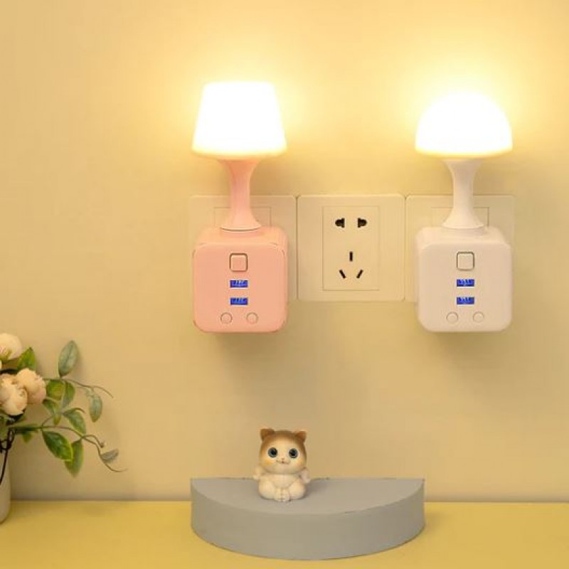 Versatile 4-in-1 USB Night Lamp Illuminate Your Bedside with Multi-Function Convenience