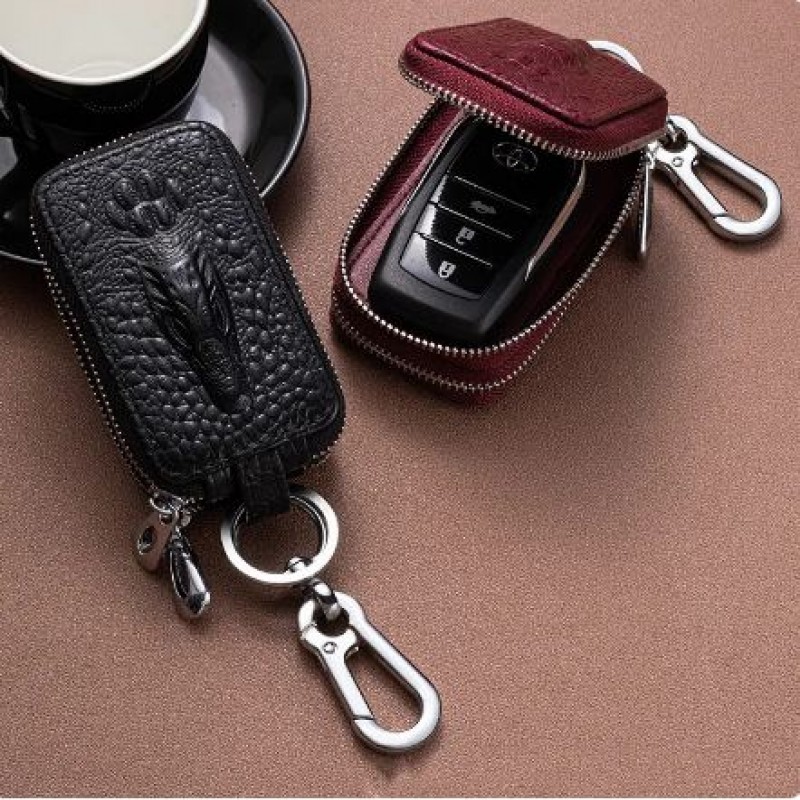 Crocodile Skin Leather Keybag Luxury Key Holder