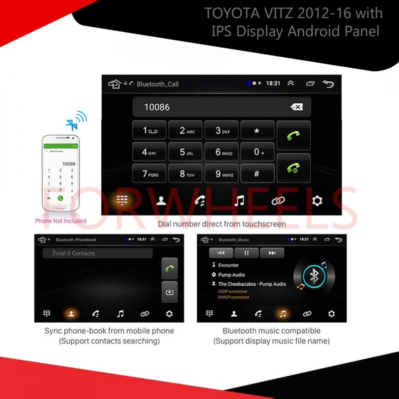 TOYOTA VITZ 2012-16 with IPS Display Android Panel 6-Month Warranty VELLFIRE