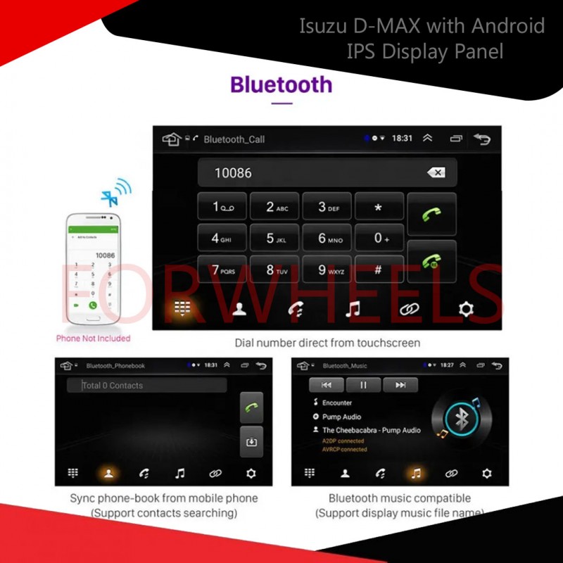Isuzu D-MAX with Android IPS Display Panel  6-Month Warranty   Vellfire