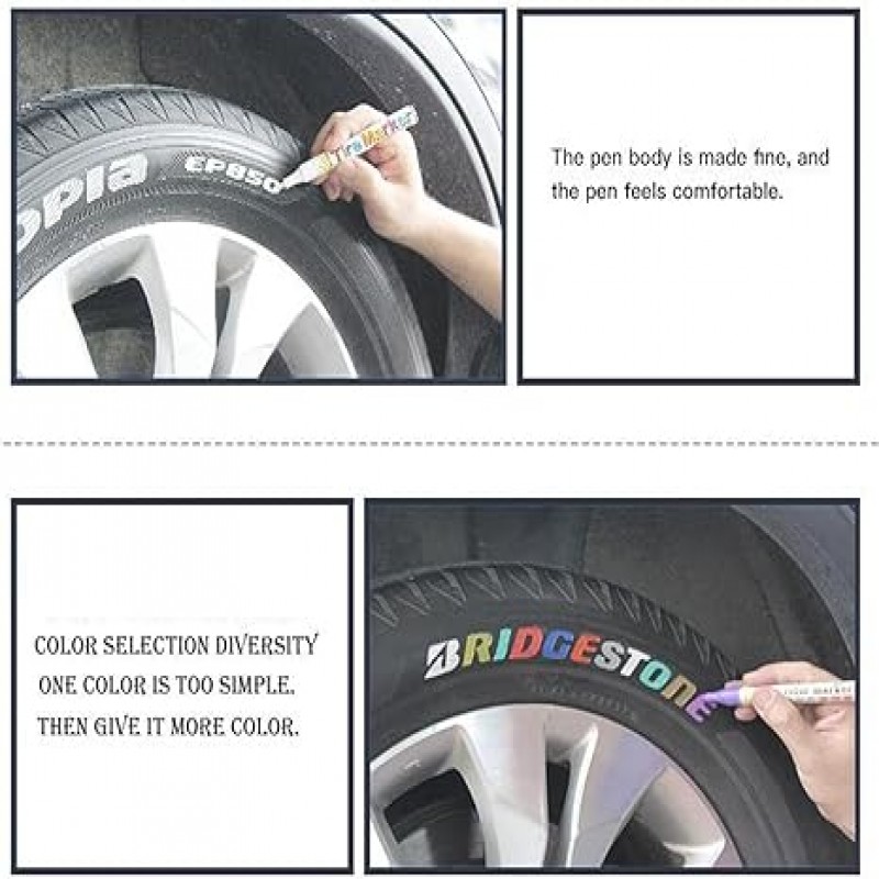 Waterproof Permanent Tire Marker Pen for Car Tyre Wheel Metal Paint