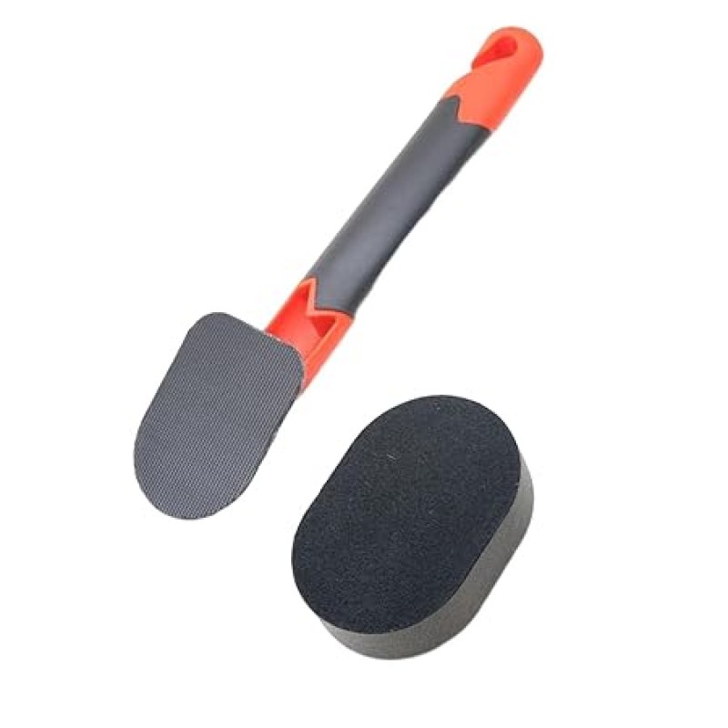 High-Performance Car Tire Sponge Brush with Replaceable Foam Pads for Efficient Car Washing, Detailing, Waxing, Cleaning, and Polishing