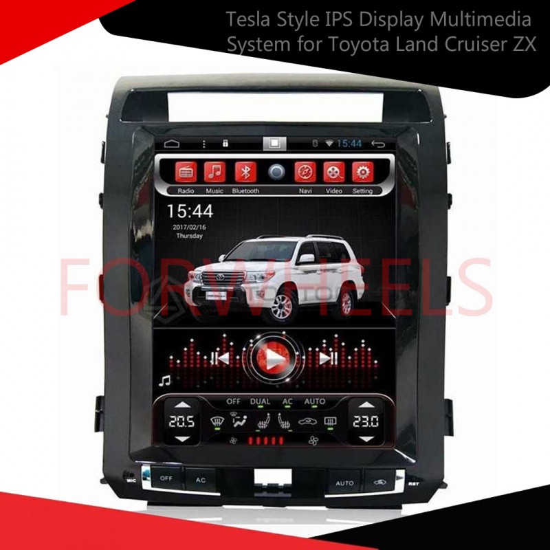 Tesla Style IPS Display Multimedia System for Toyota Land Cruiser ZX  Full Version Model 2010-2013