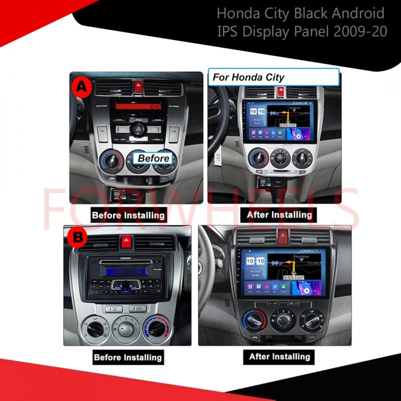 Honda City Black Android IPS Display Panel 2009-20     6-Month Warranty    Vellfire