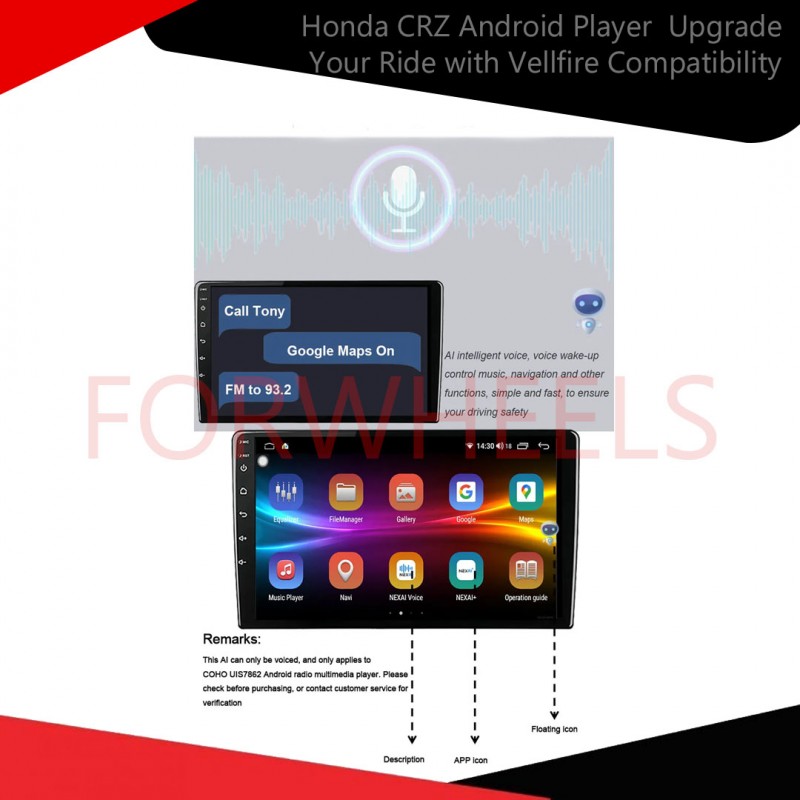 Honda CRZ Android Player  Upgrade Your Ride with Vellfire Compatibility