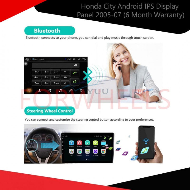 Honda City Android IPS Display Panel 2005-07 (6 Month Warranty)