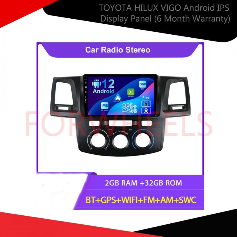 TOYOTA HILUX VIGO Android IPS Display Panel (6 Month Warranty)