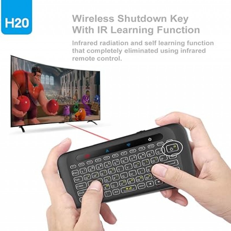 H20 Keyboard Air Mouse Controller |  Remote Control for Smart TVs, Android TV Boxes, and PCs | ShopRight.pk