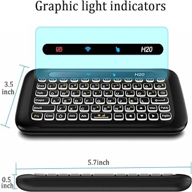 H20 Keyboard Air Mouse Controller |  Remote Control for Smart TVs, Android TV Boxes, and PCs | ShopRight.pk