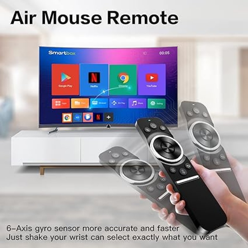 W1S 2.4G Air Mouse Remote Control Built-in 6-Axis | Smart TV and Android TV Box Remote | ShopRight.pk