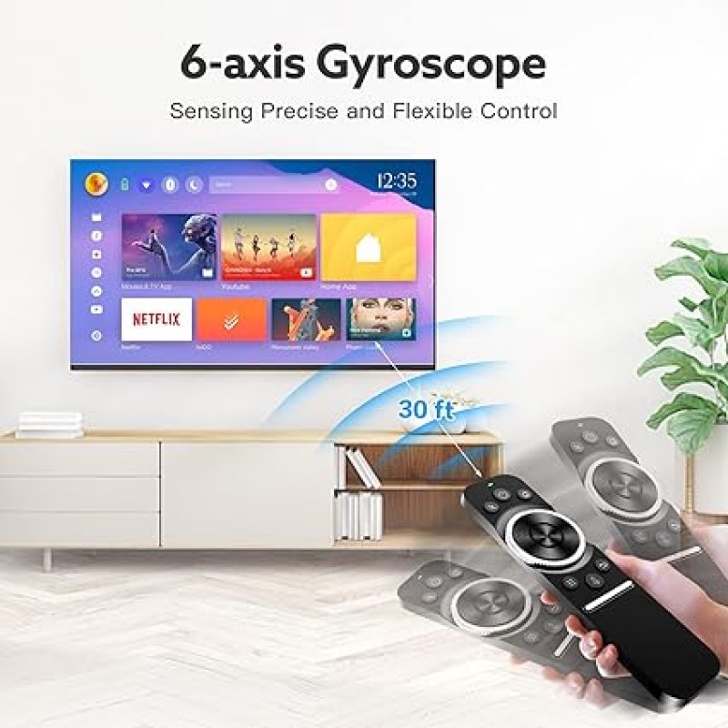 W1S 2.4G Air Mouse Remote Control Built-in 6-Axis | Smart TV and Android TV Box Remote | ShopRight.pk