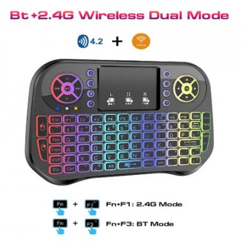 I10 Mini Wireless Bluetooth Backlit Touchpad 