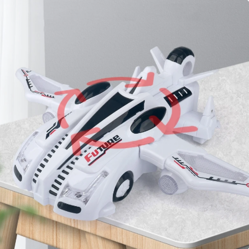  360 Degree Rotating Electric Airplane Toy with Lights Mini Car for Endless Fun