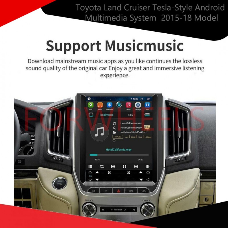 Toyota Land Cruiser Tesla-Style Android Multimedia System  2015-18 Model