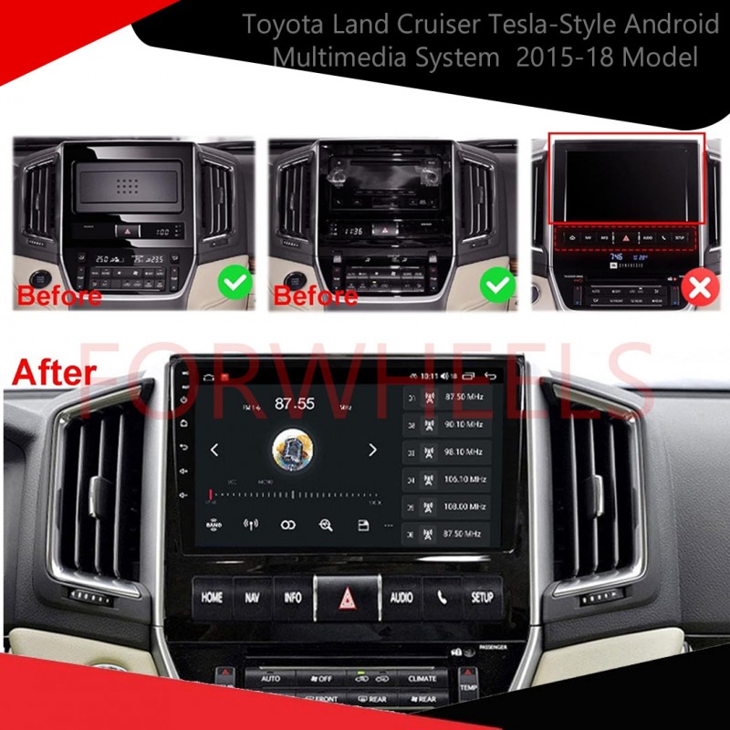 Toyota Land Cruiser Tesla-Style Android Multimedia System  2015-18 Model