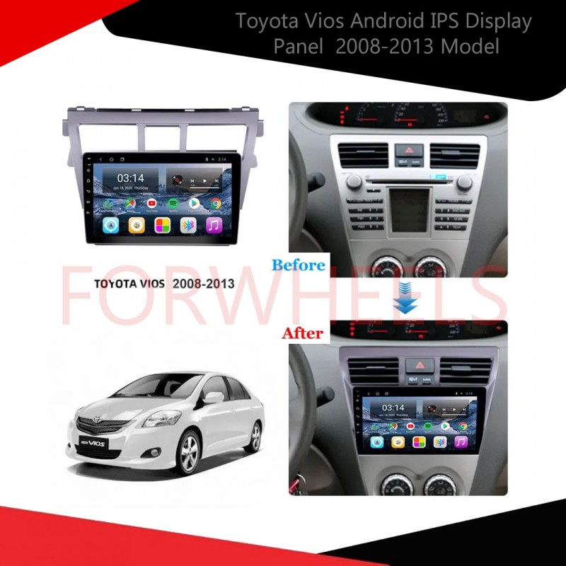 Toyota Vios Android IPS Display Panel  2008-2013 Model  6-Month Warranty Included