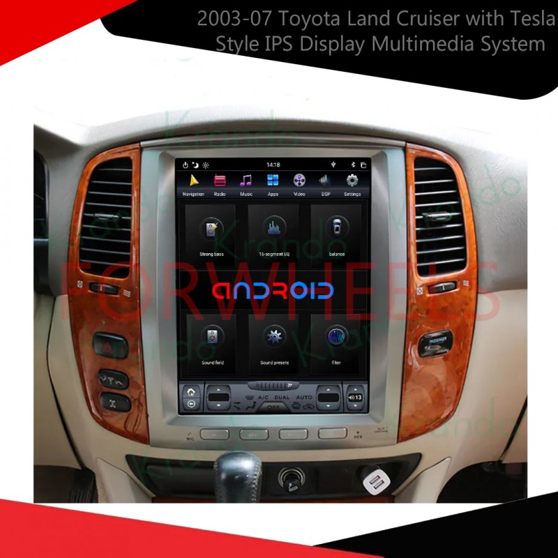 Upgrade Your 2003-07 Toyota Land Cruiser with Tesla-Style IPS Display Multimedia System