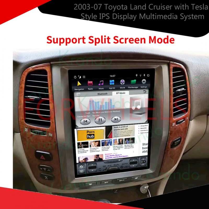 Upgrade Your 2003-07 Toyota Land Cruiser with Tesla-Style IPS Display Multimedia System