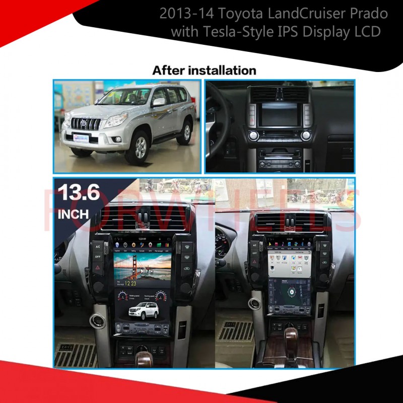 Enhance Your 2013-14 Toyota LandCruiser Prado with Tesla-Style IPS Display LCD Multimedia System