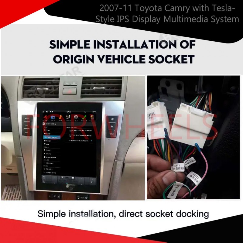 Upgrade Your 2007-11 Toyota Camry with Tesla-Style IPS Display Multimedia System