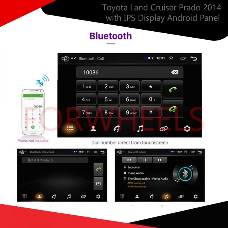 Toyota Land Cruiser Prado 2014 with IPS Display Android Panel  6-Month Warranty  Vellfire Upgrade