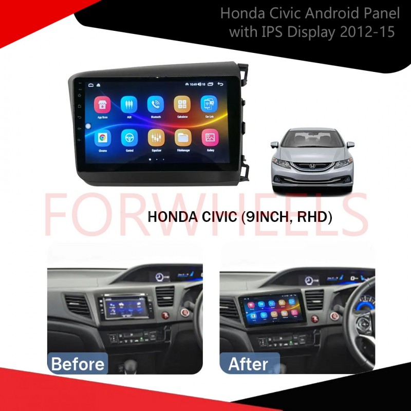 Honda Civic Android Panel with IPS Display 2012-15  6-Month Warranty  Vellfire Upgrade