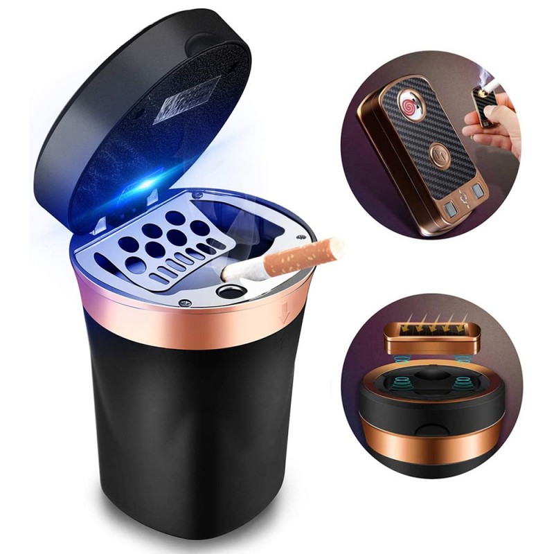 Rechargeable LED Car Cigarette Ashtray