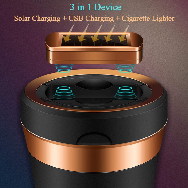 Rechargeable LED Car Cigarette Ashtray