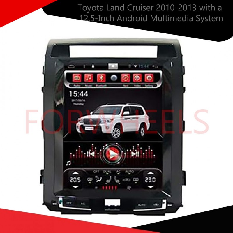 Toyota Land Cruiser 2010-2013 with a 12.5-Inch Android Multimedia System Tesla-Style IPS Display LCD