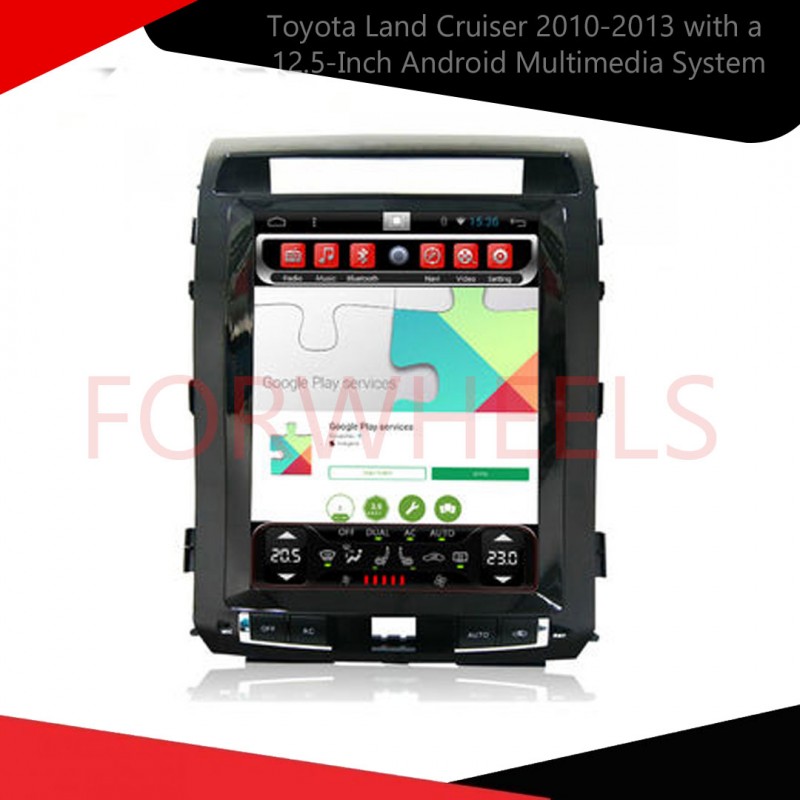 Toyota Land Cruiser 2010-2013 with a 12.5-Inch Android Multimedia System Tesla-Style IPS Display LCD