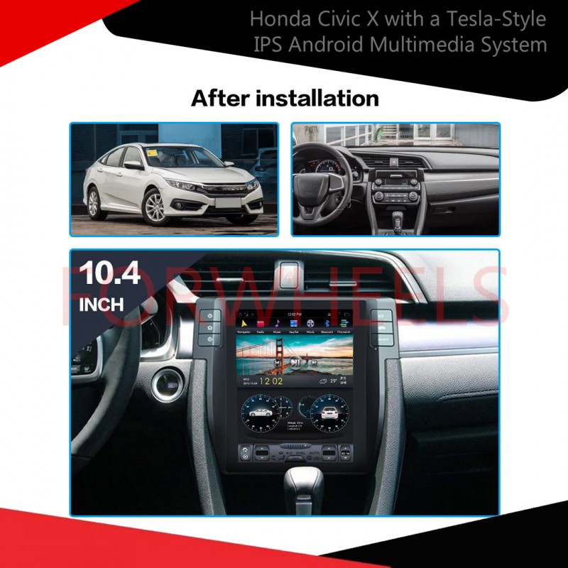 Elevate Your Honda Civic X with a Tesla-Style IPS Android Multimedia System