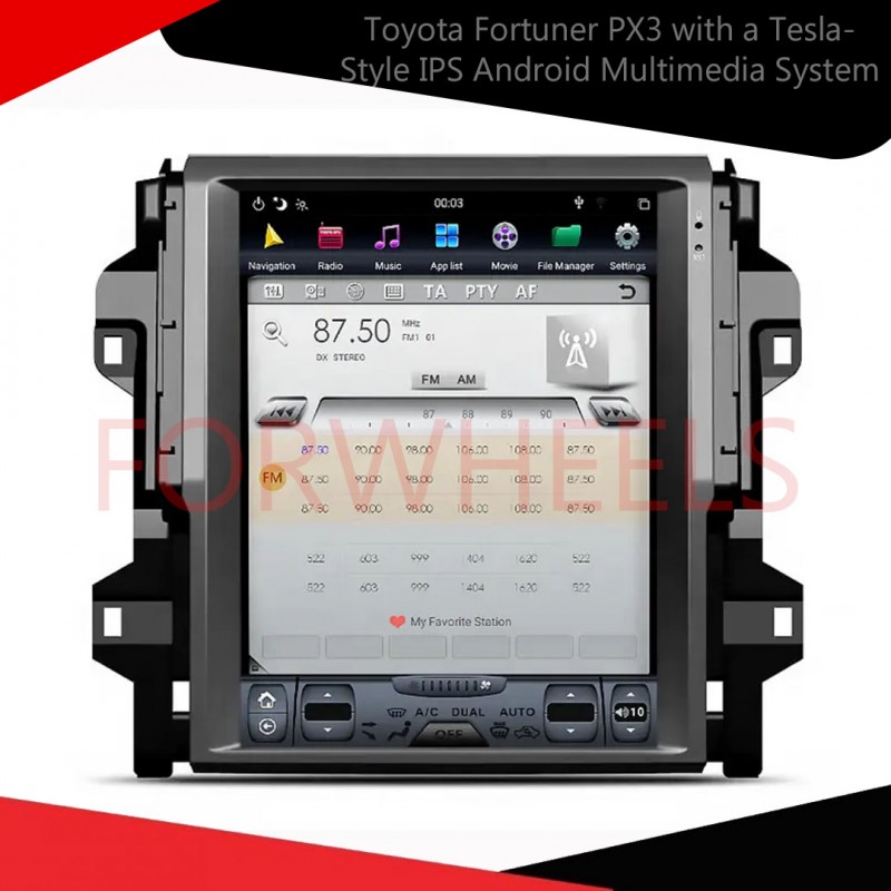 Elevate Your Toyota Fortuner PX3 with a Tesla-Style IPS Android Multimedia System