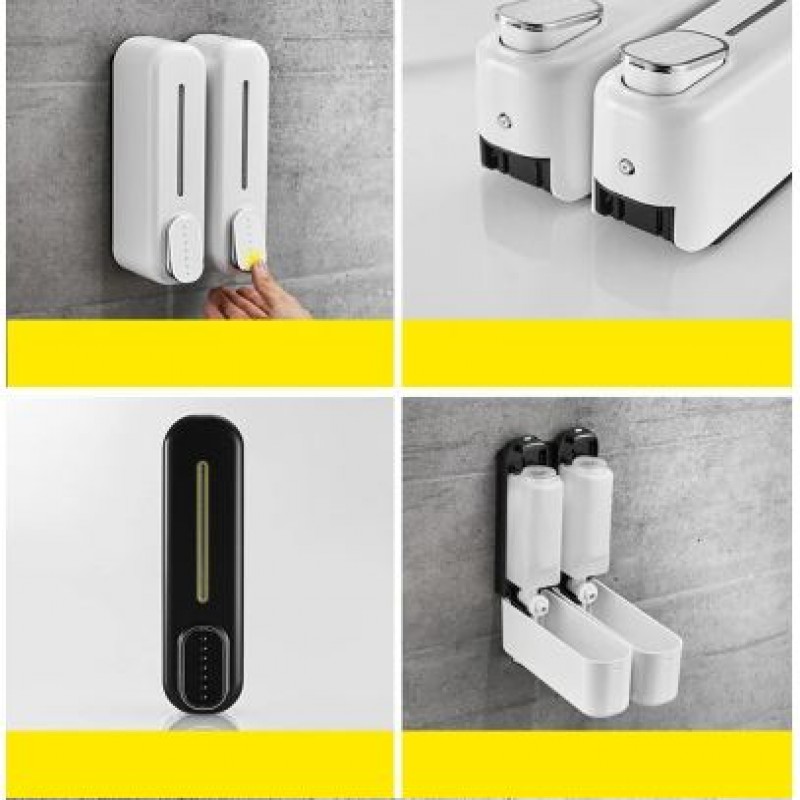 Soap Dispenser 350ml Wall Mounted for Hand Soap, Shampoo, and Shower Gel for Bathroom and Kitchen