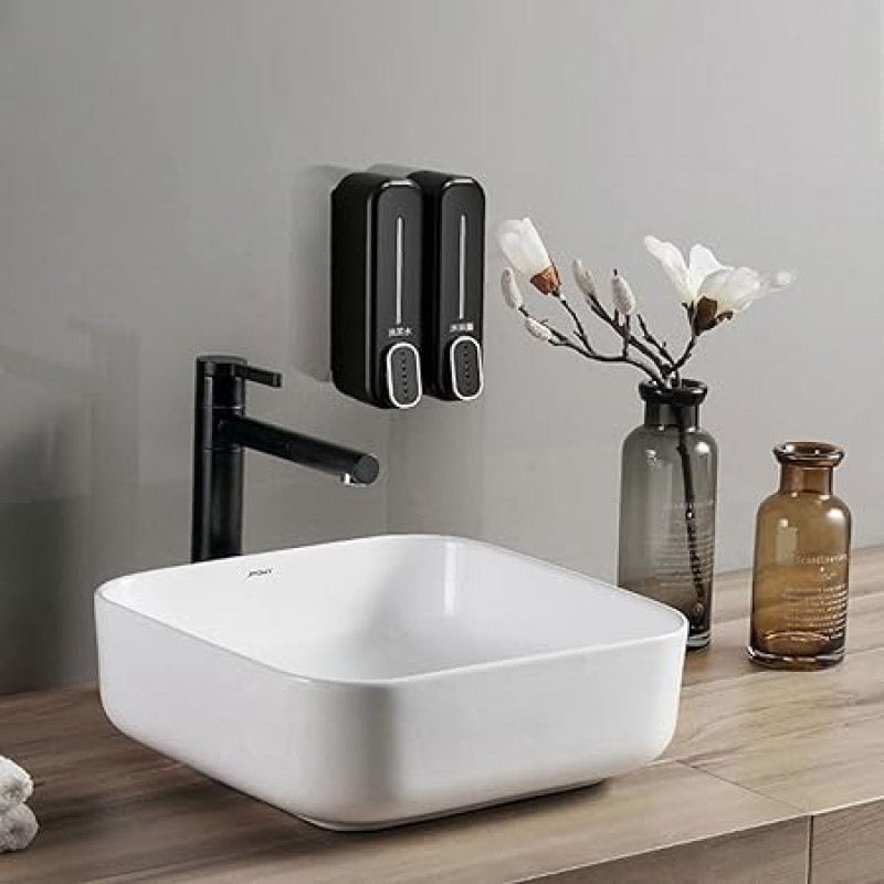 Soap Dispenser 350ml Wall Mounted for Hand Soap, Shampoo, and Shower Gel for Bathroom and Kitchen