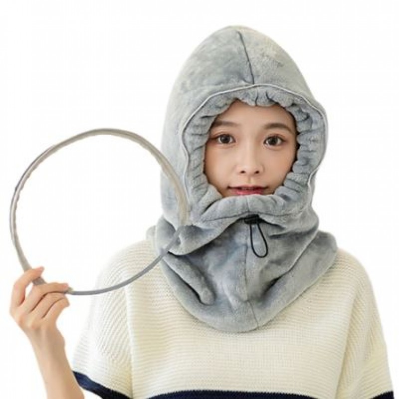 Detachable Face Shield Hooded Scarf Stylish and Protective Outdoor Wear