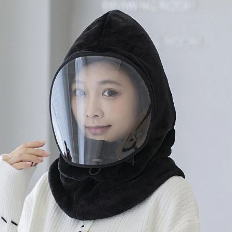 Detachable Face Shield Hooded Scarf Stylish and Protective Outdoor Wear