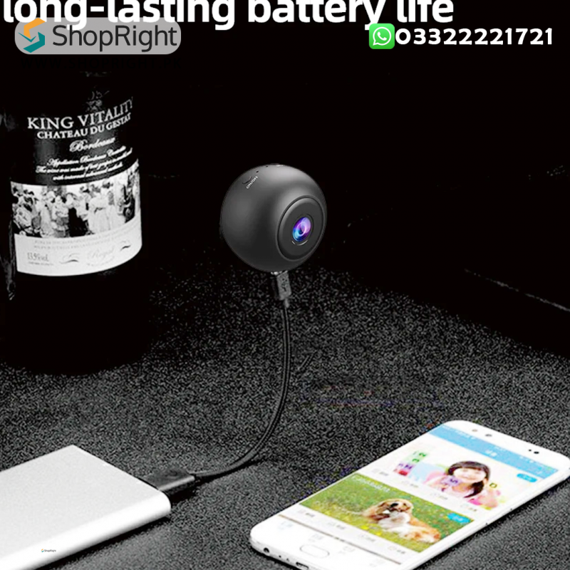 A10 1080p HD 2MP Mini Camera | Magnetic | Pix Link App - Shopright.pk