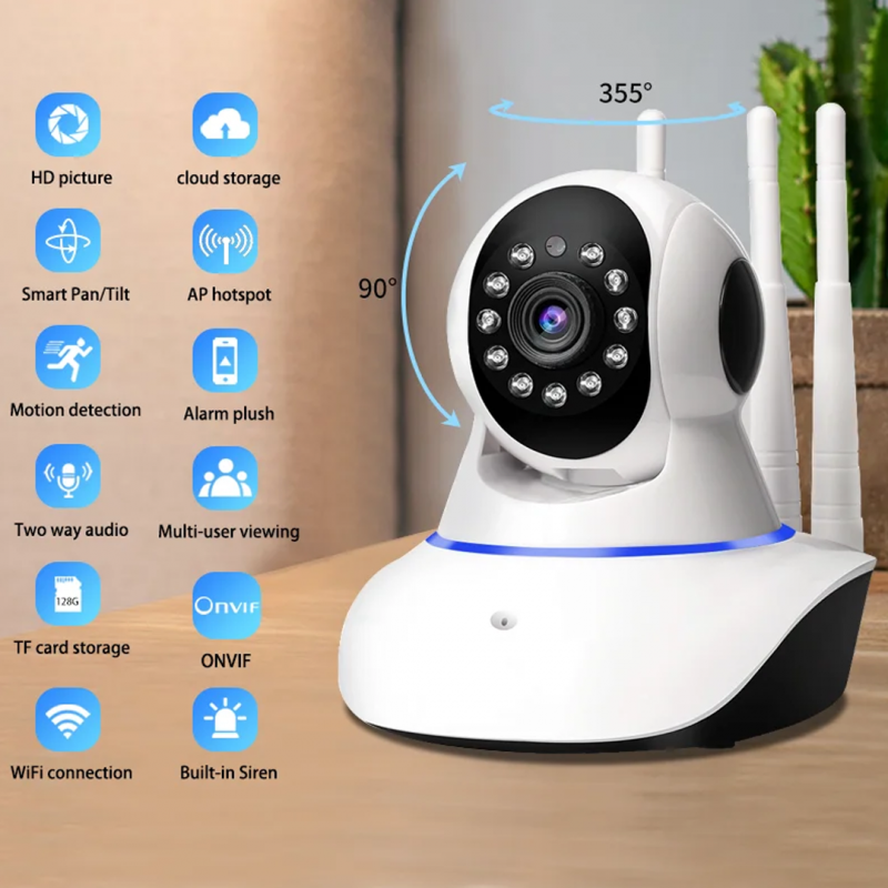 Full HD 2MP 1080p Night Vision Camera | 3 Antennas | Superior Security | Shopright.pk