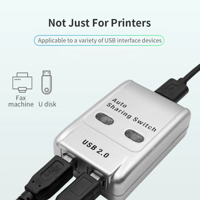 Efficient USB Printer Auto Data Switch 2 Port | Shopright.pk