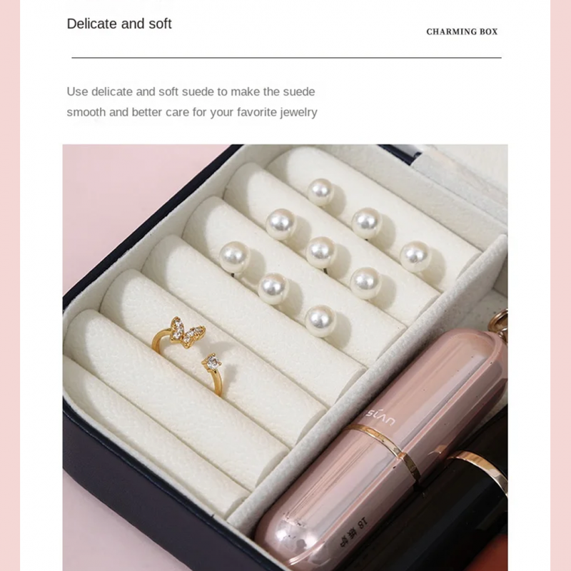 Portable Jewellery Box Double Layer | Organize Your Accessories Efficiently