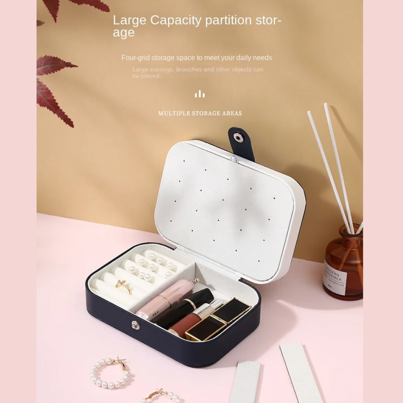 Portable Jewellery Box Double Layer | Organize Your Accessories Efficiently