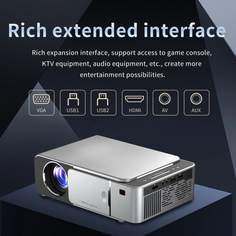 T6 Android Wifi Smart Optional Support 1080p Hd Led Portable Projector