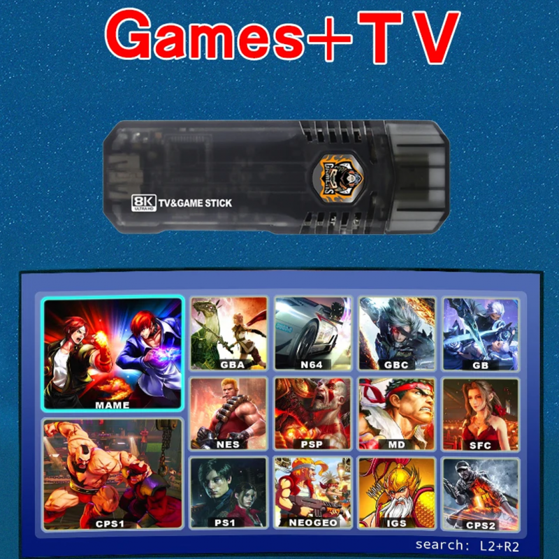 X8 Game 8K 4K Android 11.1+ Game With 10000+ Games And Two Game Controllers H313