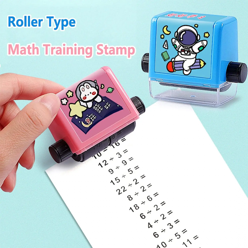 Roller Practice Number Stamp | Multiplication Division Tool - Pack of 02