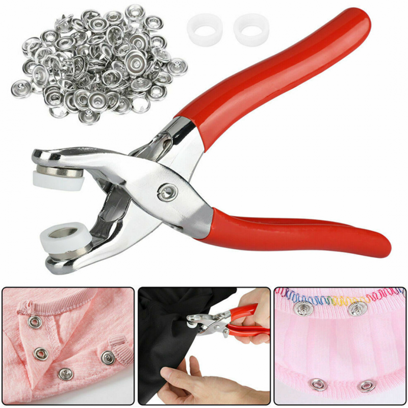 Hand Pressure Pliers Tool DIY / Sewing Buttons Set [100]