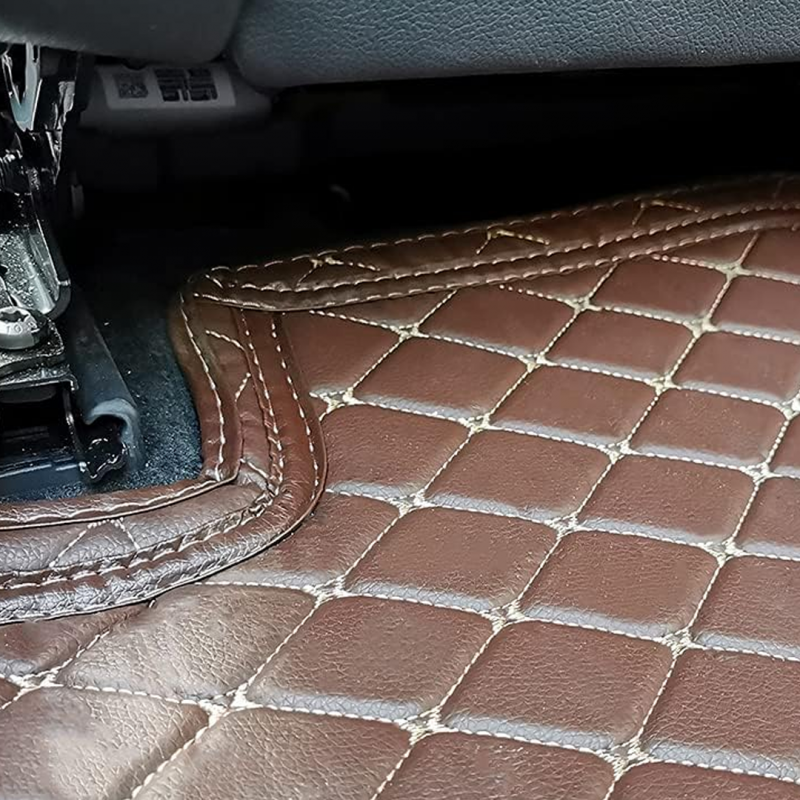 Enhance Your Toyota Fortuner with Premium Brown 5D Floor Mats - Durable and Stylish!