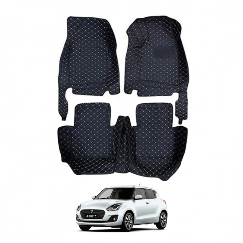 Revitalize Your Drive with Suzuki Swift 7D Floor Mat in Black - Custom Fit, Stylish, and Durable CarpetsRevitalize Your Drive with Suzuki Swift 7D Floor Mat in Black - Custom Fit, Stylish, and Durable Carpets